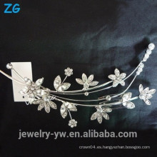 Hermosa flor de cristal nupcial peine peine joyería peinado peine peinados accesorios al por mayor china